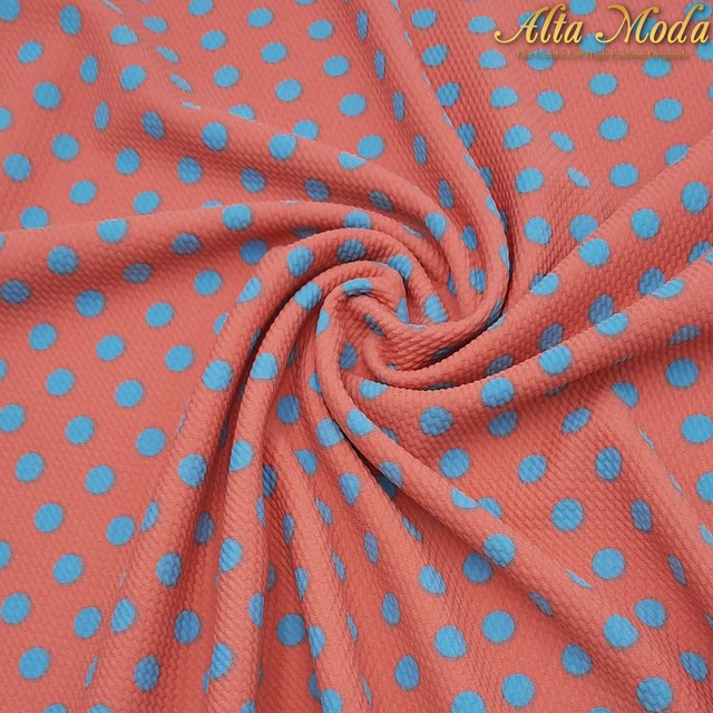 

Alta Moda Fancy Printed Bubble Stretch - Polkadot Tosca Brick (1M)