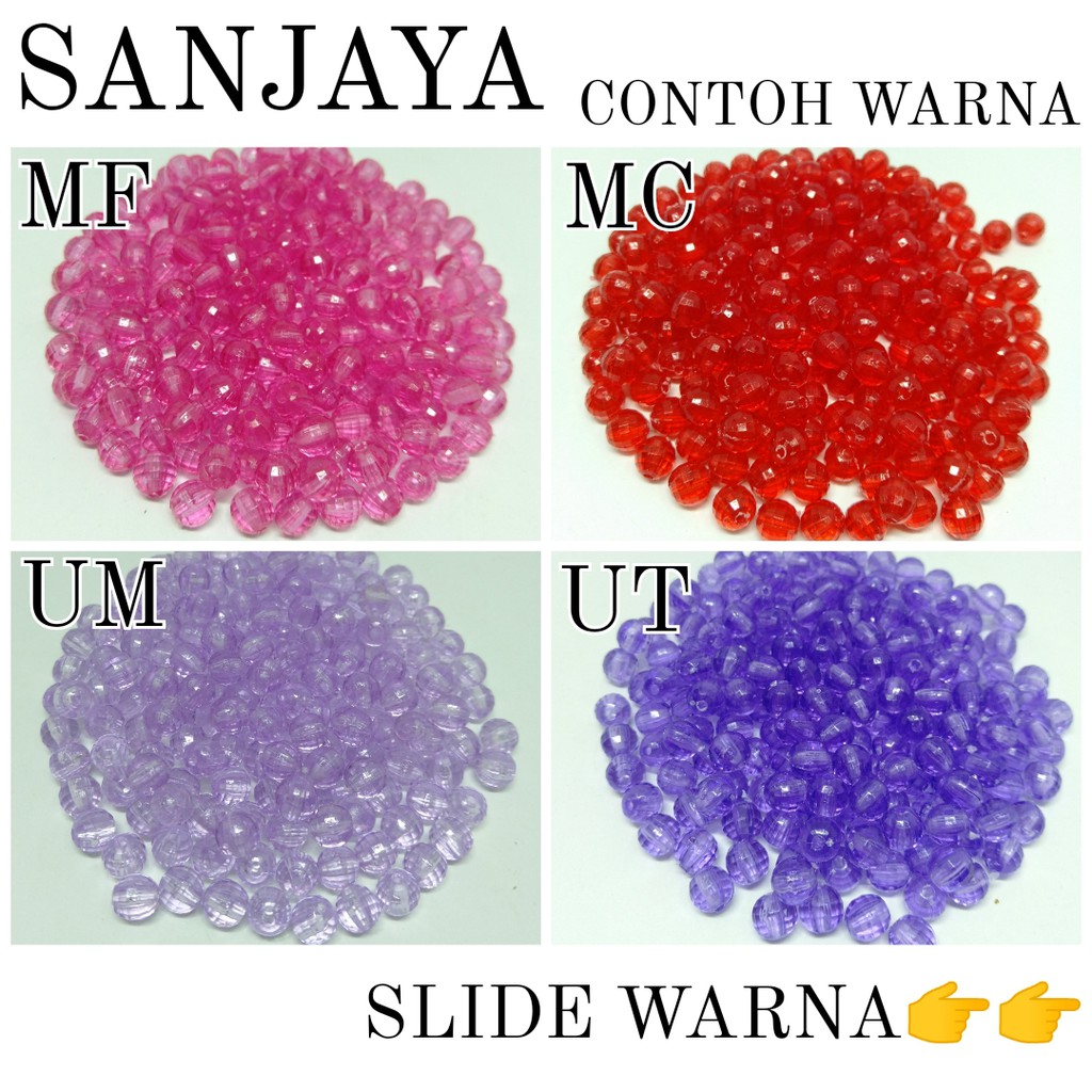 MANIK KACA / MOTE KACA / MANIK LAMPION / MOTE LAMPION / MOTE KACA LAMPION / MANIK KACA BOLA DUNIA / MUTIARA KACA LAMPION 8MM