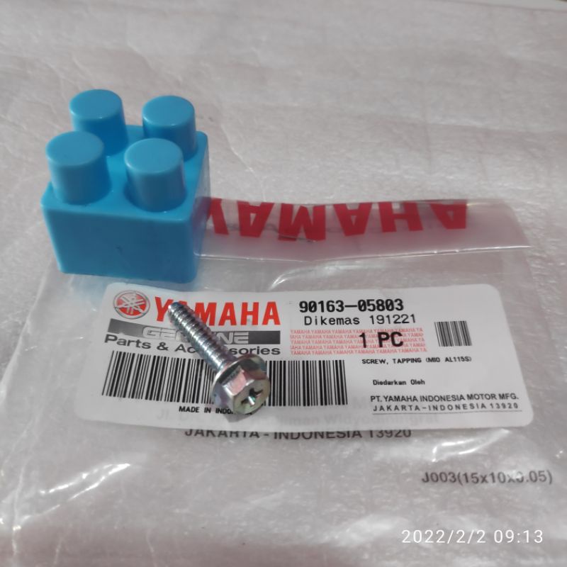 SATUAN BOLT BAUT TUTUP BOX FILTER MIO SPORTY DAN SMILE ORIGINAL ORI YAMAHA