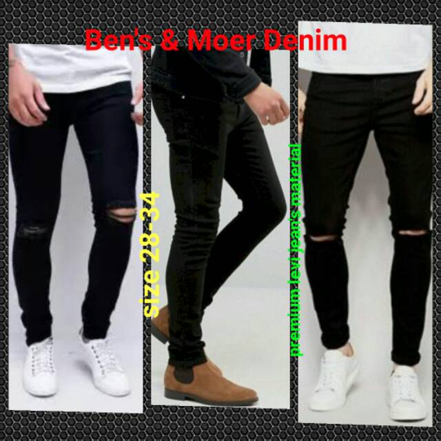Celana Jeans Pria Premium  / Celana Panjang Pria / Celana Sobek   / Celana Levis