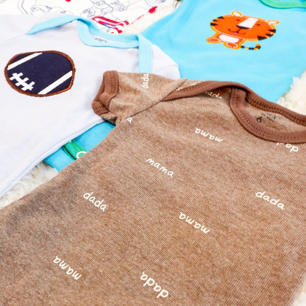 LID9013 Boys/ Girls CARTER'S 7 in 1 Clothing Set : 4 in 1 Jumper Pendek + FREE 3 pasang Kaos Kaki...