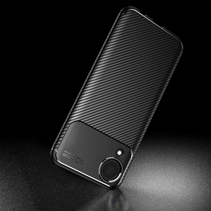 Soft Case Silikon Tekstur Carbon Fiber Shockproof Cover Samsung Galaxy A03 Core A03