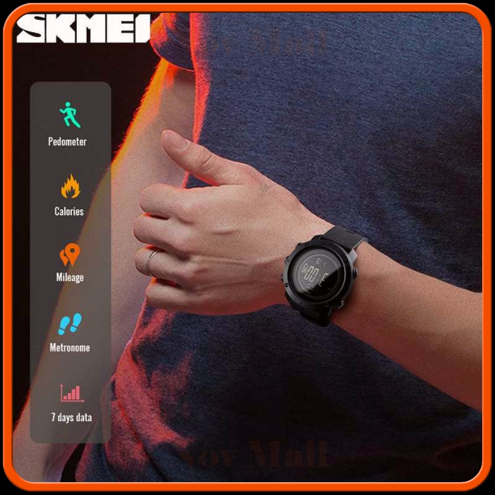 SKMEI Jam Tangan Digital Sporty Pria Pedometer Calorie Compass - 1418