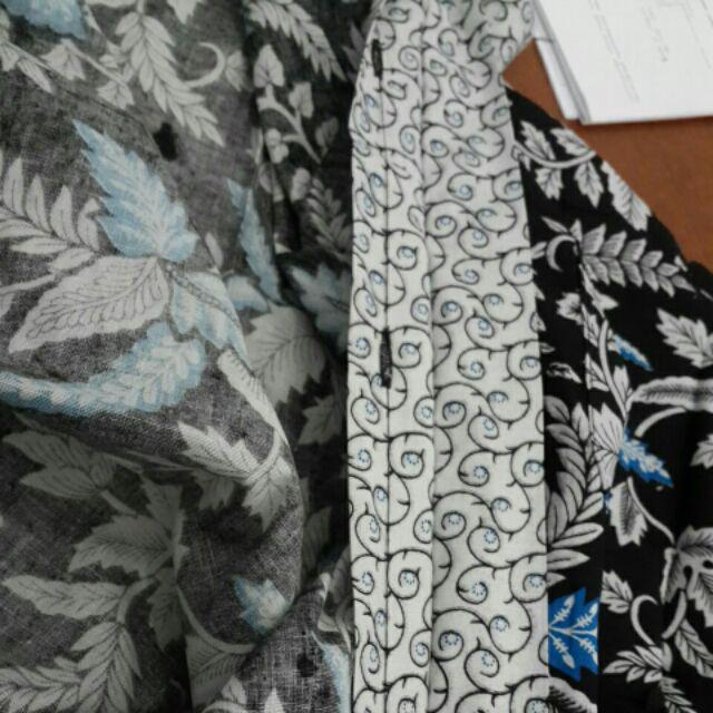 Batik Couple Keluarga Sania Ruffle Ori Ndoro Jowi Dnt Blarak Biru