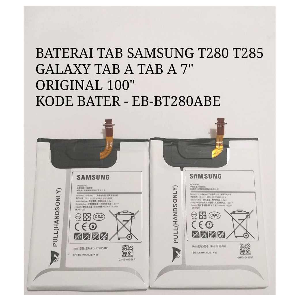 BATERAI BATRE BATTREY SAMSUNG T280 T285 GALAXY TAB A 7 2016 ORIGINAL 100