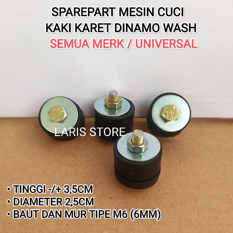 KAKI KARET UNTUK DINAMO WASH MESIN CUCI SEMUA MERK / UNIVERSAL / UMUM