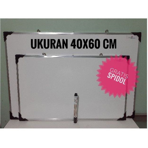 Papan Tulis Putih / Whiteboard 40x60 cm (White Board 40x60 cm)