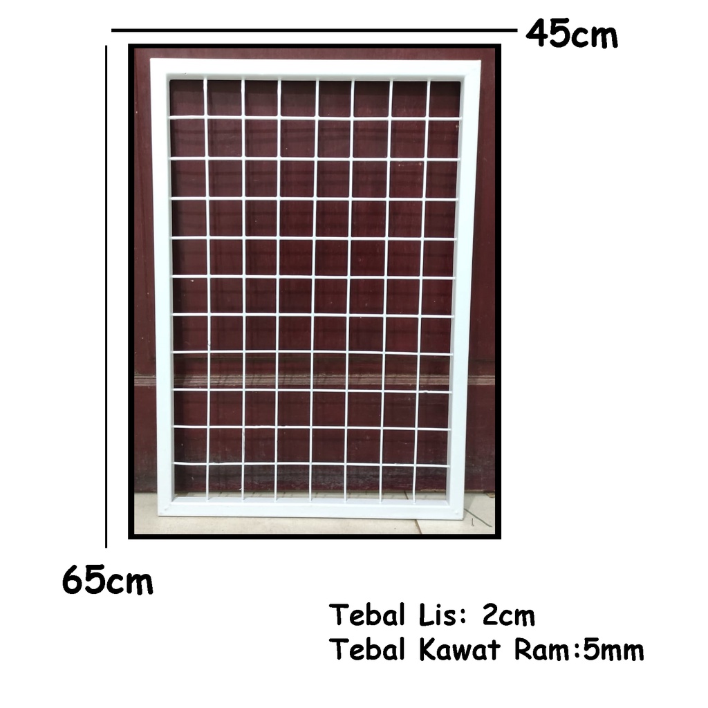Kawat Ram Lis/Bingkai Ukuran 65x45 Cm Tebal Lis 2cm/Tebal Kawat Ram 5mm- Rak Display Aksesoris HP