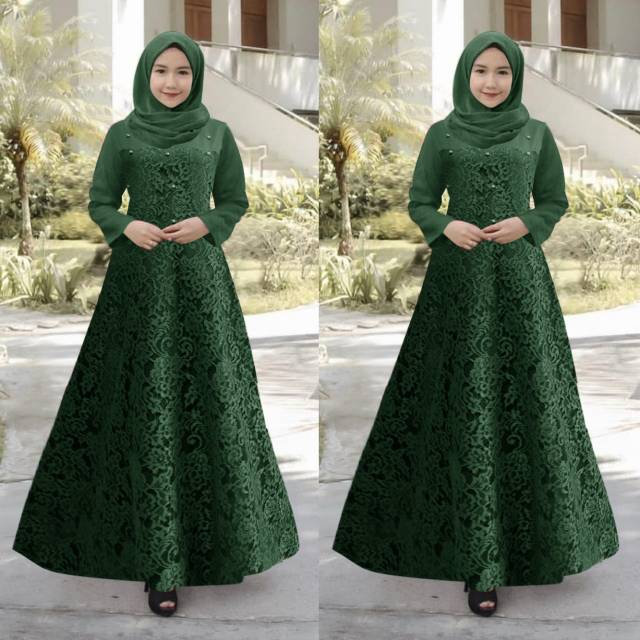 GAMIS MAXI GUCHIKA (SIZE S/M, L, XL,XXL) BRUKAT TIMBUL TULANG(GOOD QUALITY)(READY GAMIS ANAK)