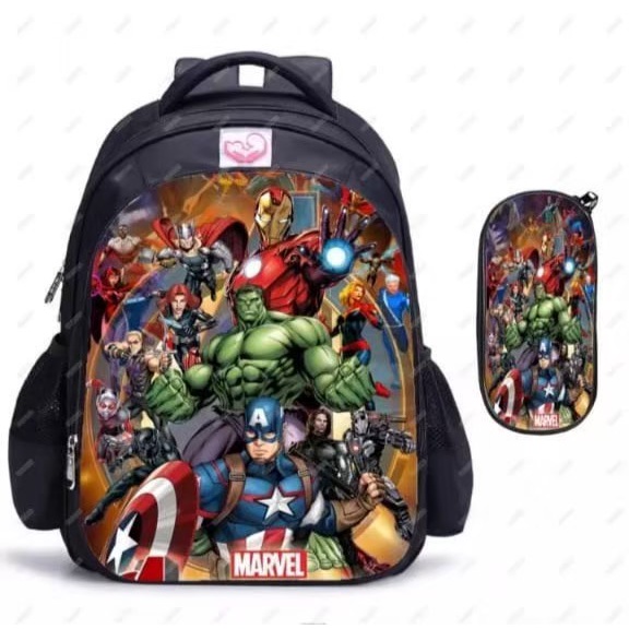 Tas Ransel Anak Motif Karakter Hero / Tas Ransel Anak Laki-Laki Anak Prempuan / Tas Ransel Gambar Printing AVENGERS / Tas Ransel Anak Karakter Lucu