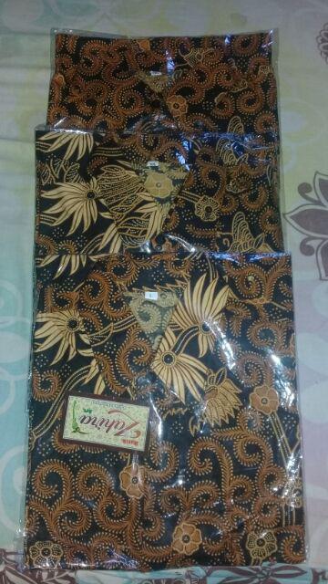 Cpk Risna Batik Hrb026 Kenongo Hem Kemeja Batik Pria Lengan Pendek  Katun Primis Halus M L Xl