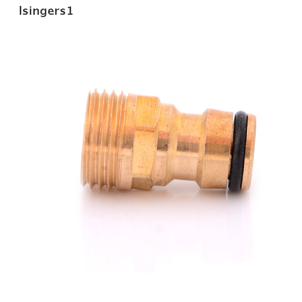 (lsingers1) Adaptor Konektor Selang Air 1 / 2 &quot;Bahan Kuningan Untuk Taman