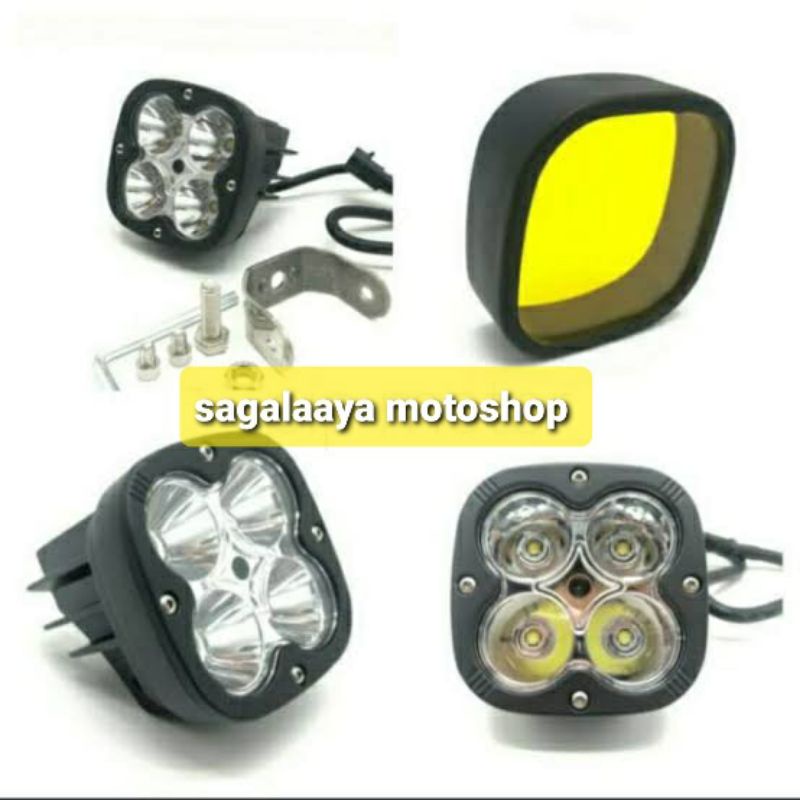 Lampu sorot Led kabut L4Z atau MB4 touring model off road 4x4 putih dan kuning 40 watt