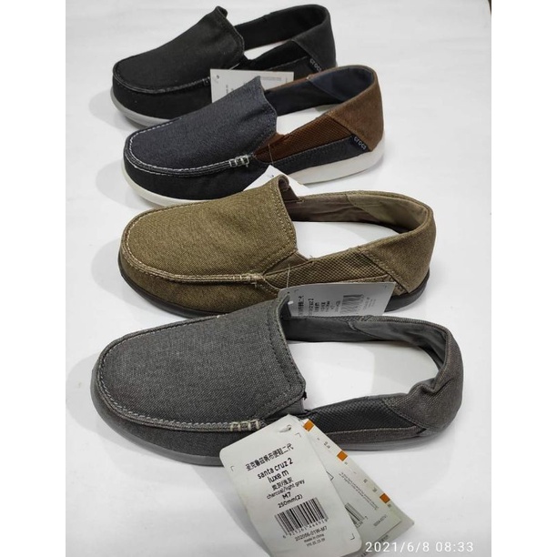 Sepatu Pria/Sepatu Slip On Pria/SEPATU CROCS SANTA CRUZ CANVAS/CROCS