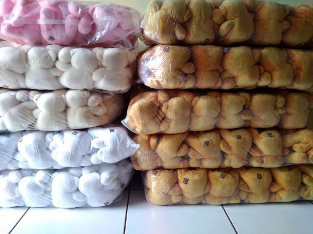 BONEKA TEDDY BEAR 12CM POLOS / PIALA BONEKA / BONEKA KECIL / SOUVENIR