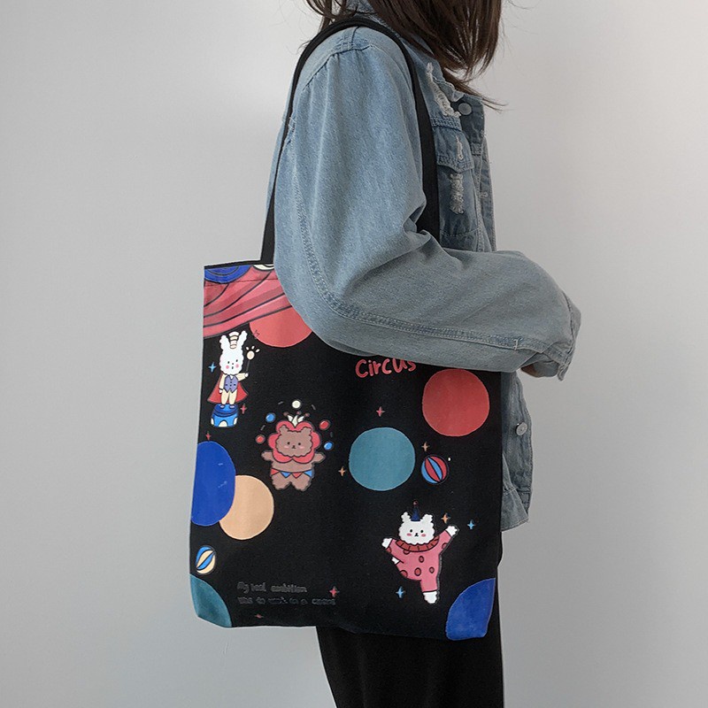 tote bag Art Printing Planet Full Colour - Tote Bag Wanita Fashion Korea