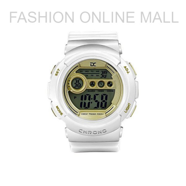 jam tangan digitec collection original wanita DD-5006L white list gold - jam tangan digitec - jam di