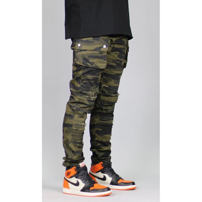 Hyperdenim Olive Camo Cargo Pants 100% Authentic