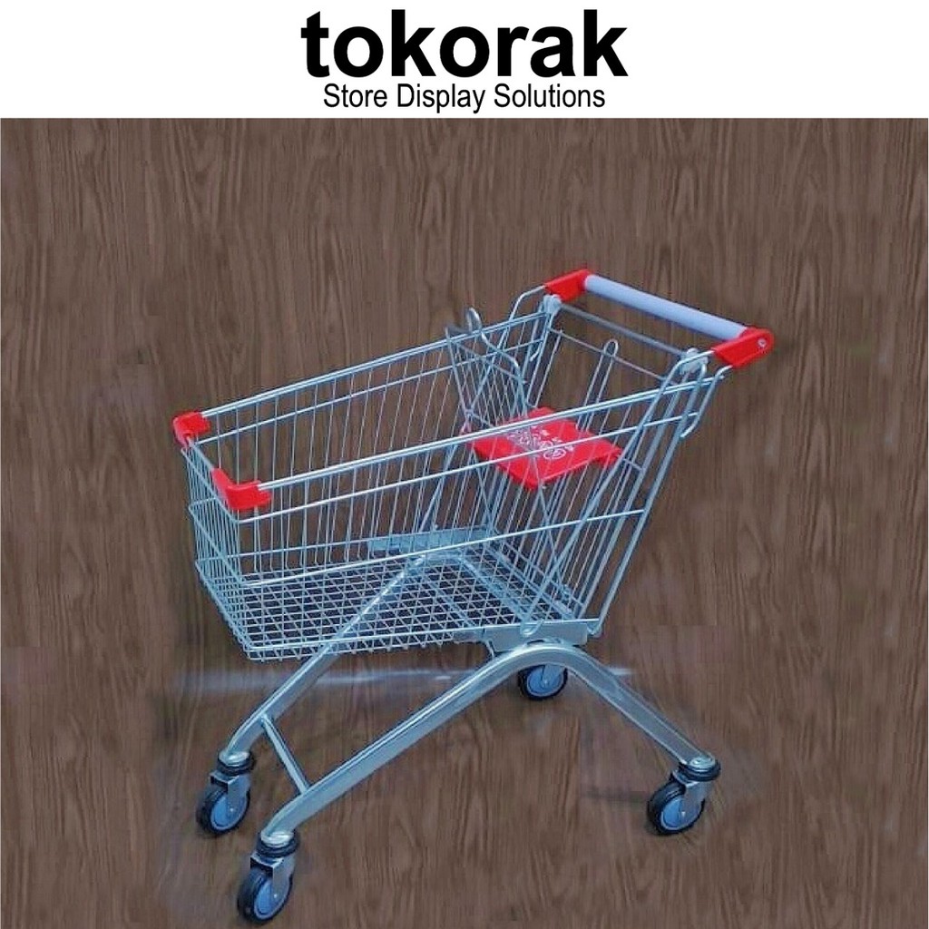 TROLLY SUPERMARKET 60LTR - KERANJANG TROLI - TROLI BELANJA - TROLLEY