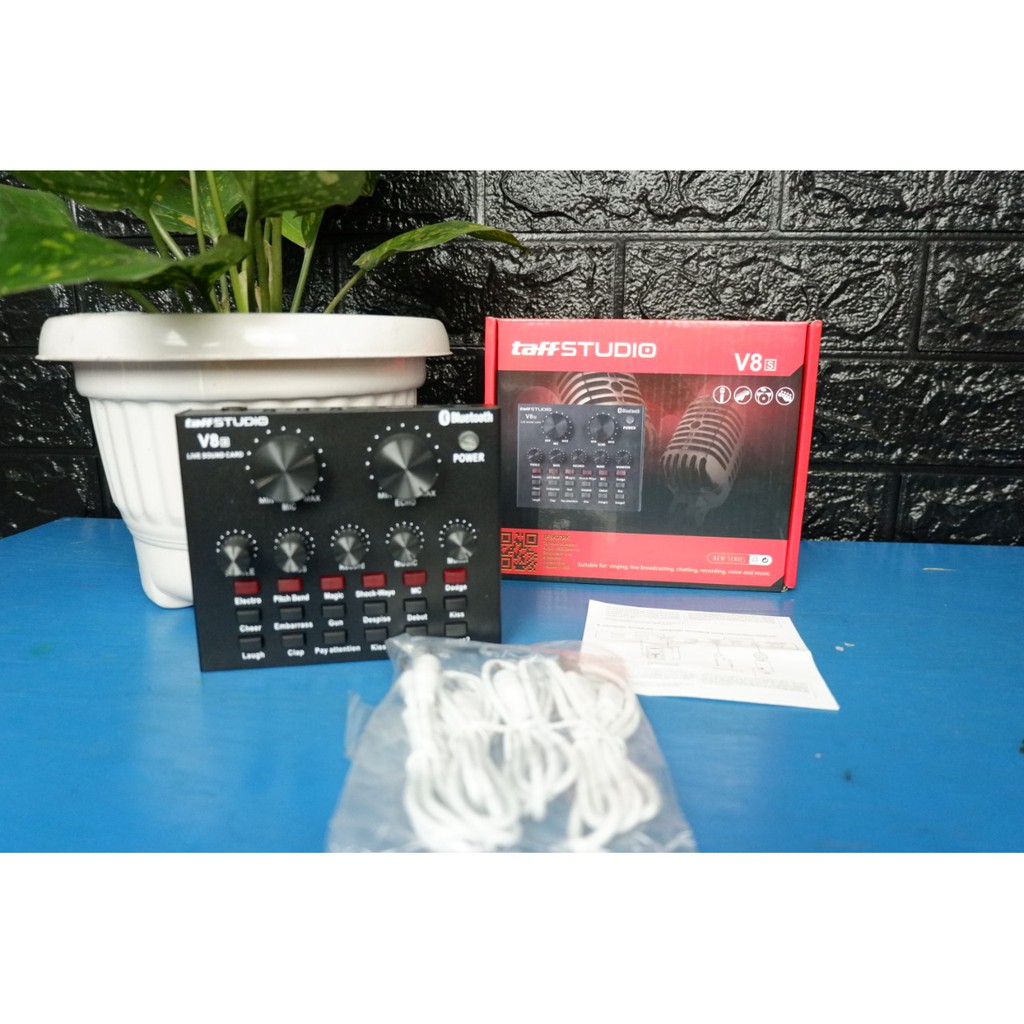 Taffstudio Souncard V8s Bluetooth / Alat Recording, Live streaming & karaoke