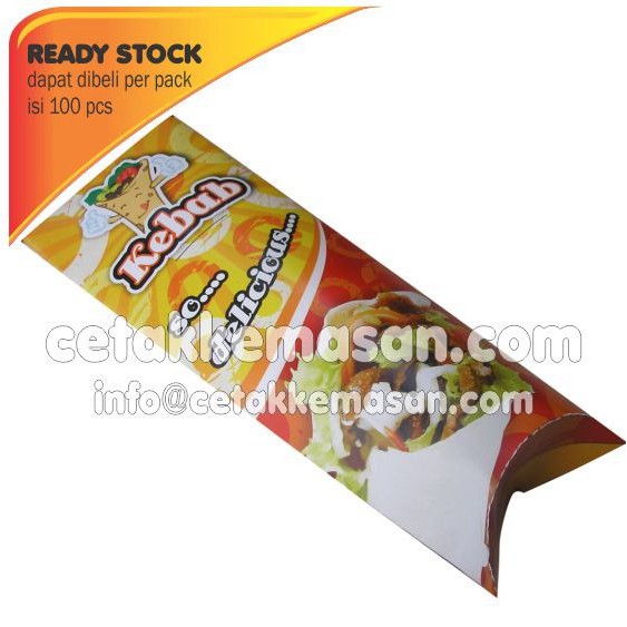 

PROMO Bungkus dus box Kemasan Kebab uk 8 5 x 23 5 cm Cetak Full Color