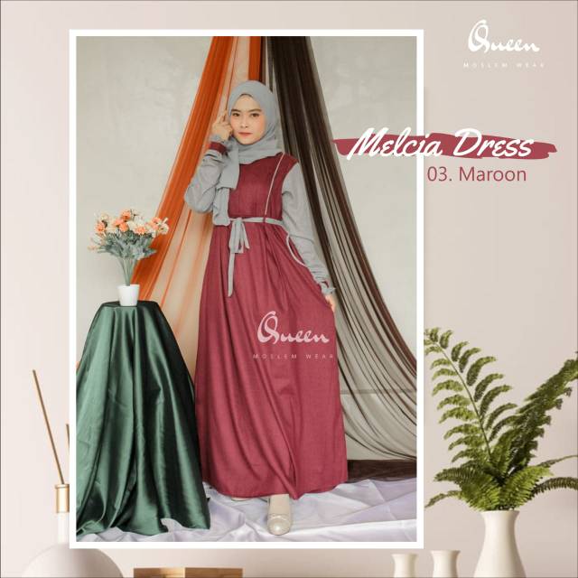 gamis katun madina kombinasi