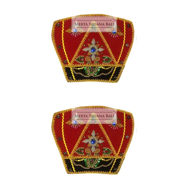 Stewel Beludru Payet Tari Baris / Hiasan Kaki Penari Tupeng Khas Bali
