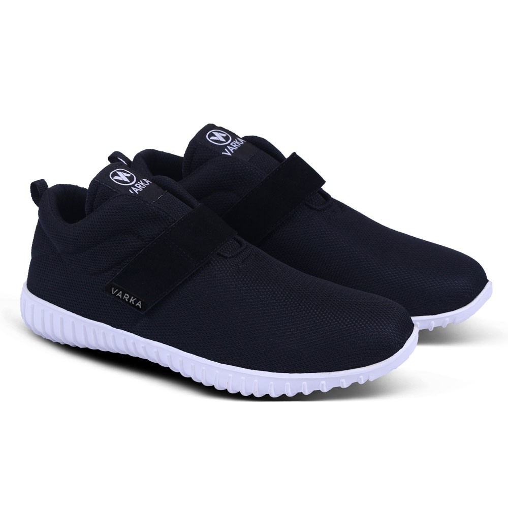 Hertz - Sepatu Sneakers Pria Varka V 064 Sepatu Kets Kasual Sekolah Kerja - Hitam