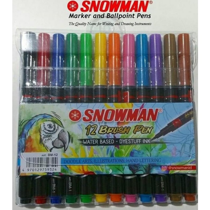 

(BISA COD) SNOWMAN Brush Pen 12w MURAH Kode 1090