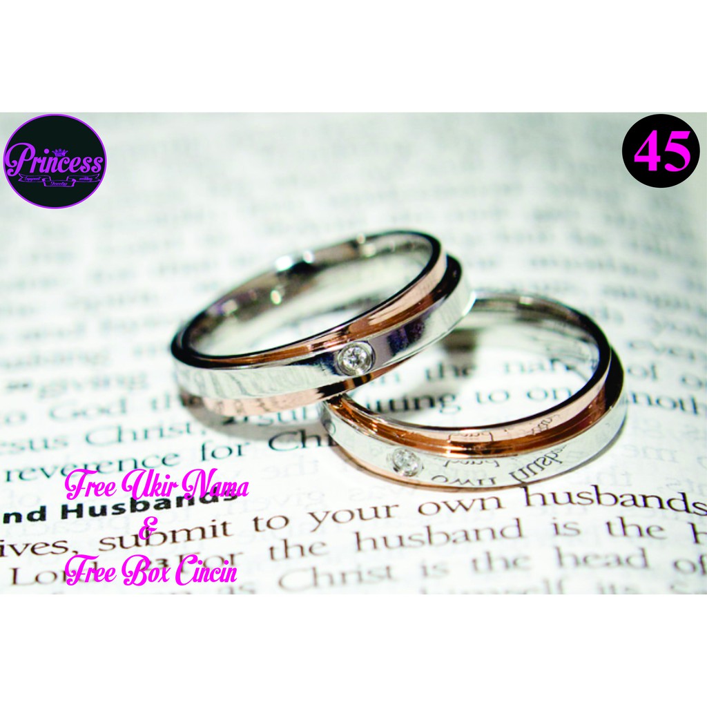 cincin kawin platinum cincin nikah platinum couple PJ45