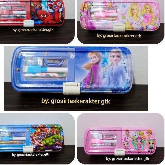 

Masih fresh.. Tempat Pensil Anak LOL Frozen Hello Kitty Doraemon Cars Spiderman 2 Susun Kotak Pansel