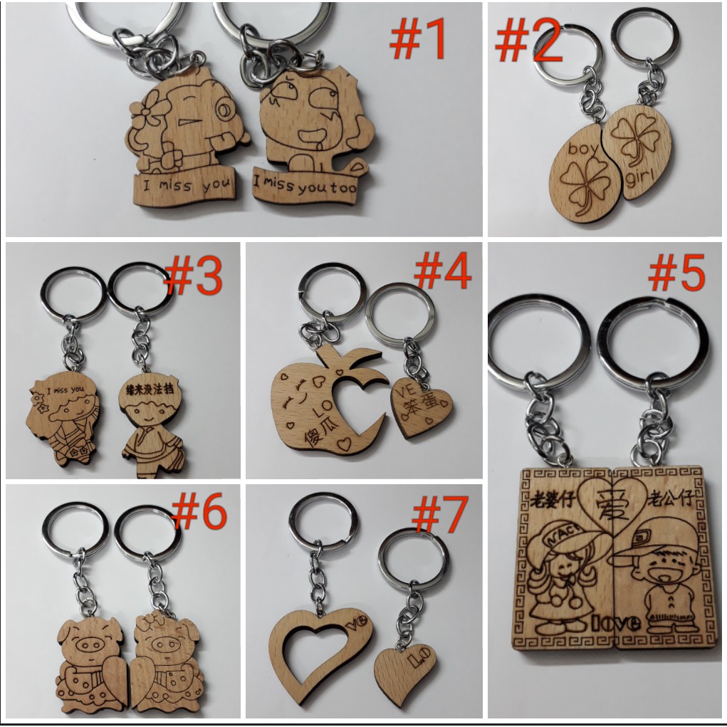 GANCI COUPLE KAYU SEPCIAL EDISI HADIAH BUAT SANG PACAR