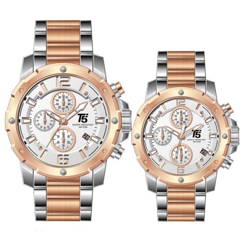 JAM TANGAN COUPLE EDITION T5 H 3589G.SEH/L 3589/T5 COPLE H 3589/JAM PRIA WANITA T5 H 3589 ORIGINAL/J