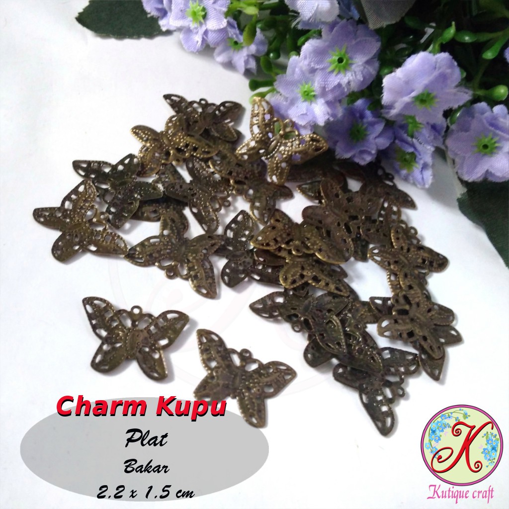 Charm Kupu Plat per lusin