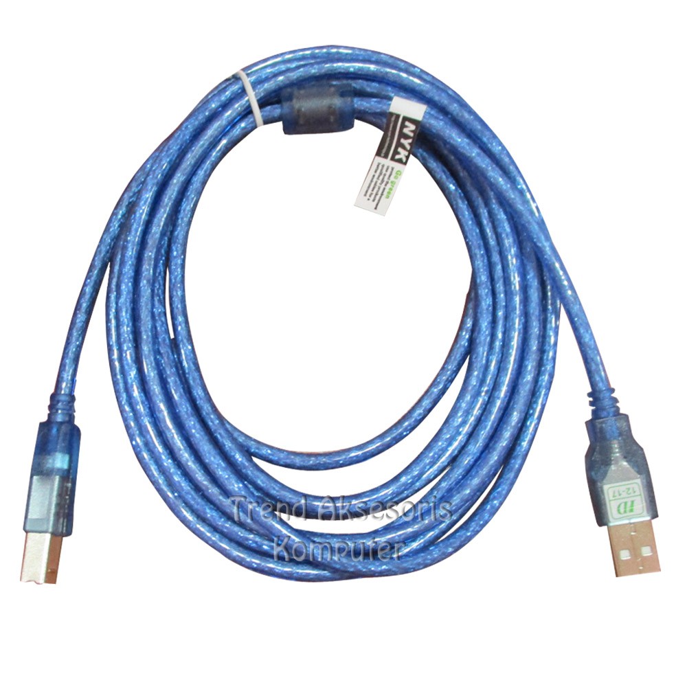 Trend-NYK Kabel Printer Transparan Uk 3 M - Biru