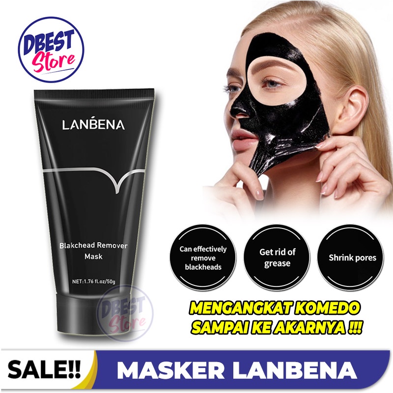 DBEST - (GRATIS KUAS MASKER) - LANBENA MASKER KOMEDO HIDUNG /BLACKHEAD REMOVER PEEL OFF BLACKMASK CHARCOAL