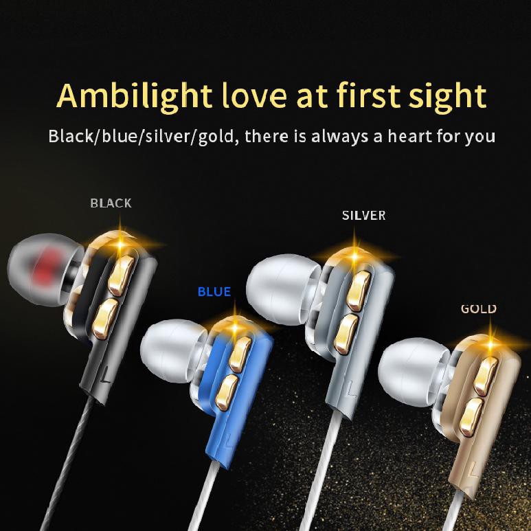 [KIRIM DARI JKT] QKZ AK4 Dual Driver Bass Stereo Headset Earphone with Mic