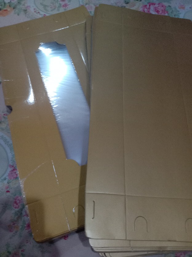 Isi 10pcs Dus Brownies Gold / Dus Kue Cake Bolu Brownies Kotak Emas Uk 10x20 / Uk 10x22 / 10x30 Cm