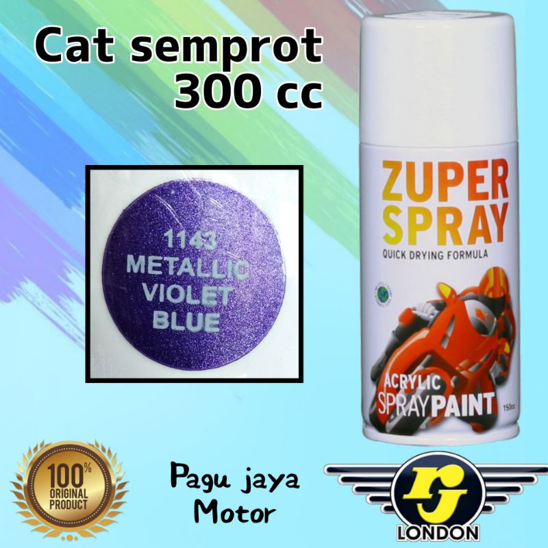 cat semprot 300cc metallic metalik violet blue zuper spray pilok pilox pylox