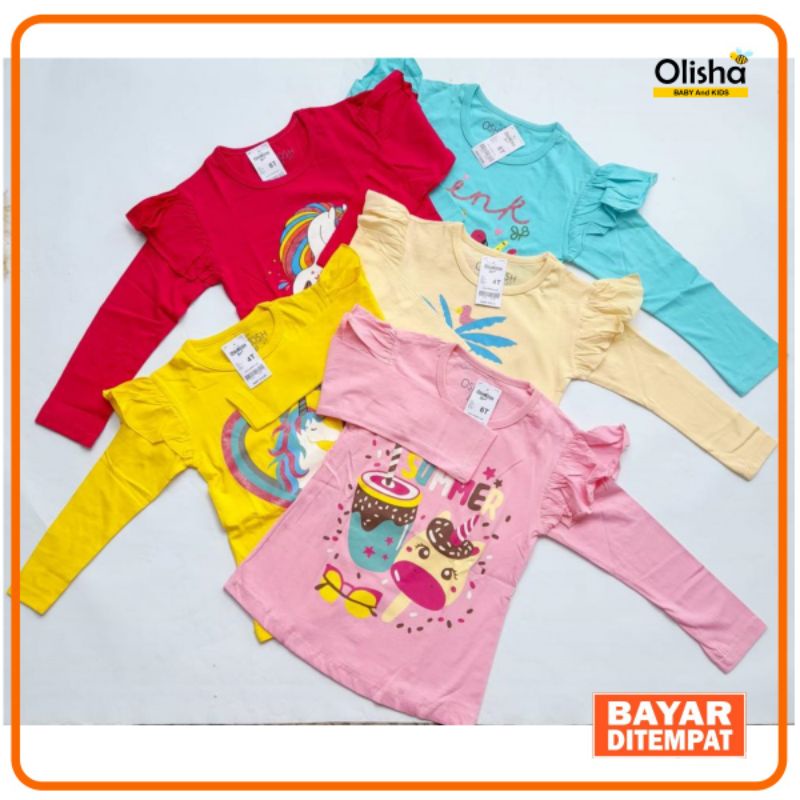 kaos lengan panjang anak perempuan kaos atasan panjang anak perempuan baju lengan panjang anak perem