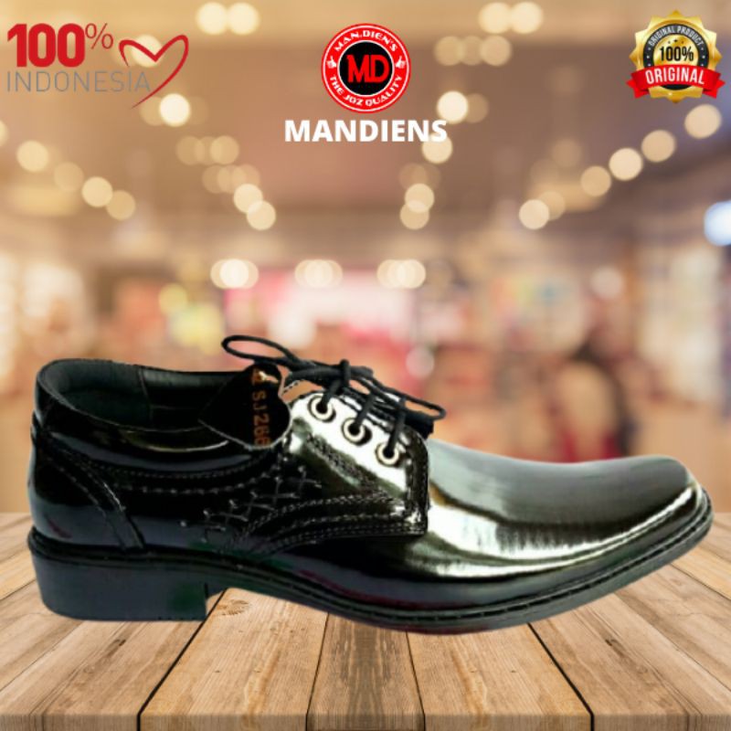 MANDIENS - SJ.266 /SJ.166 Sepatu Pantofel Kulit Asli Original Medali Export Quality