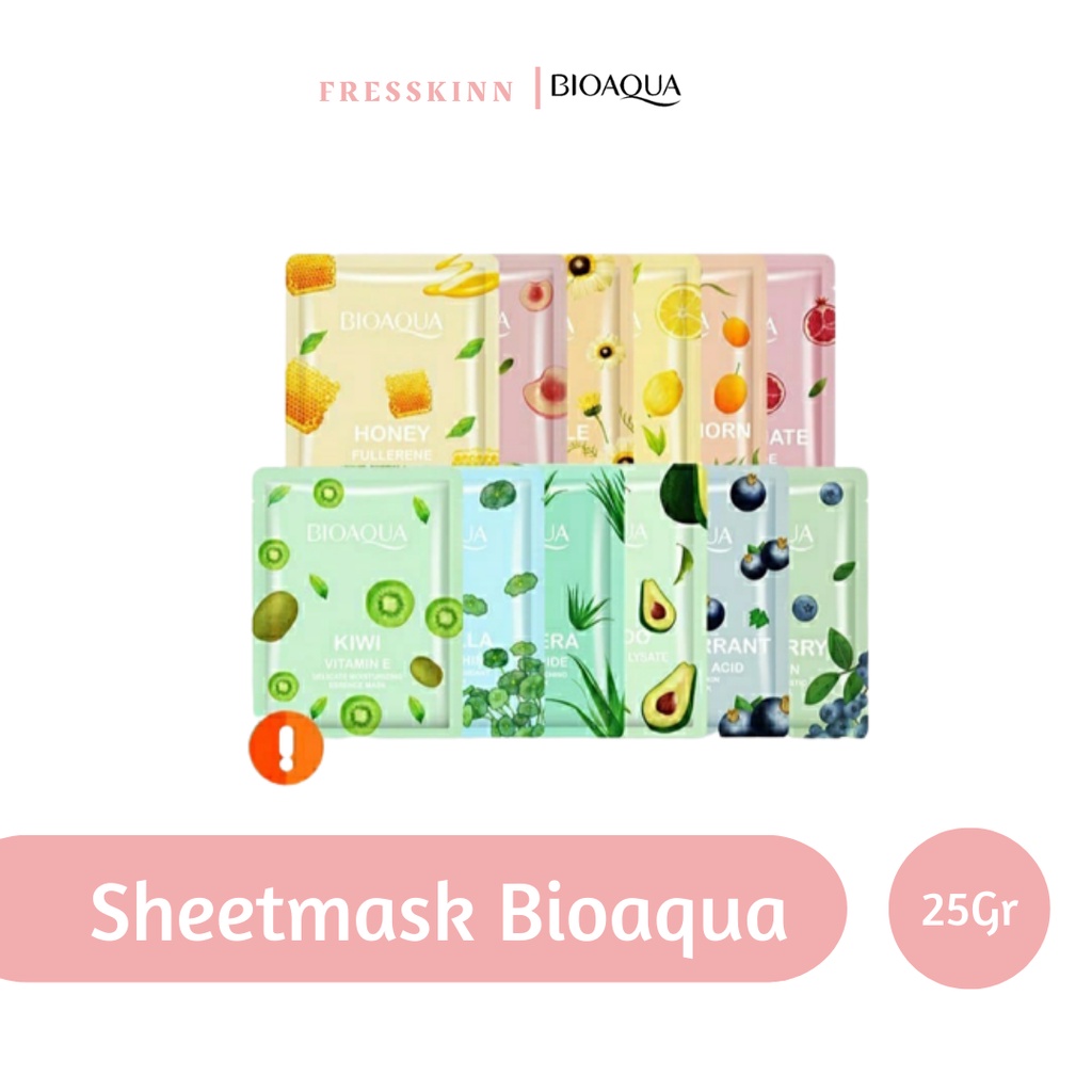[FREE GIFT SPESIAL] BIOAQUA SHEET MASK - BIO AQUA ESSENCE MASK BPOM 25GR - SHEET MASK BIOAQUA - MASK