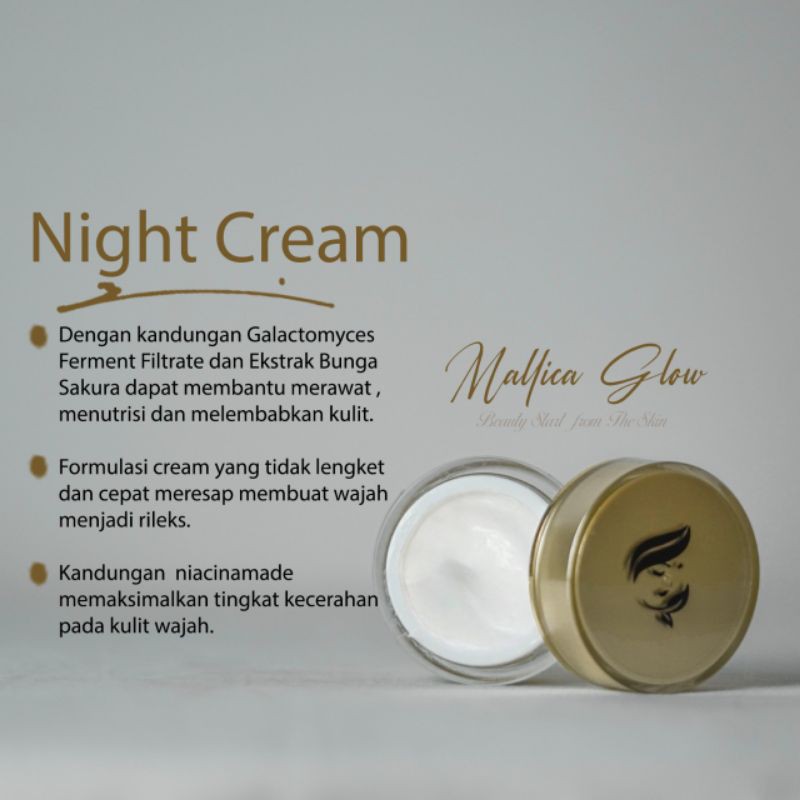 MALLICA GLOW Night Cream Whitening (normal)