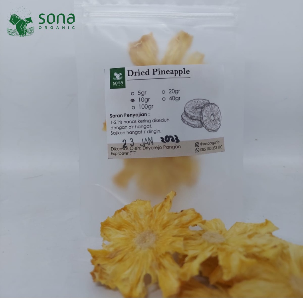 

Dried Pineapple 10 gr - Nanas Kering - Nanas Kering Iris - Sona
