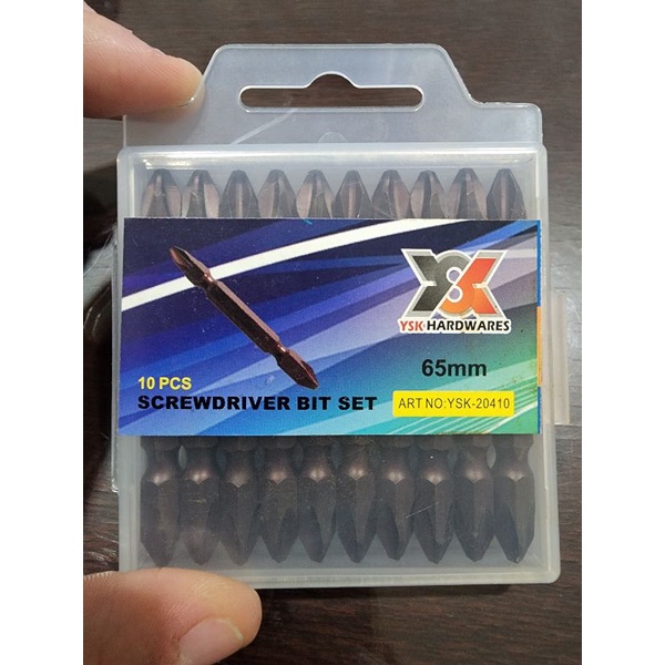 Mata Obeng Angin YSK Set Isi 10 warna Coklat / Screwdriver Bit Set Antik / Isi obeng / Kepala obeng / mata obeng termurah / mata obeng ekonomis /  refill obeng