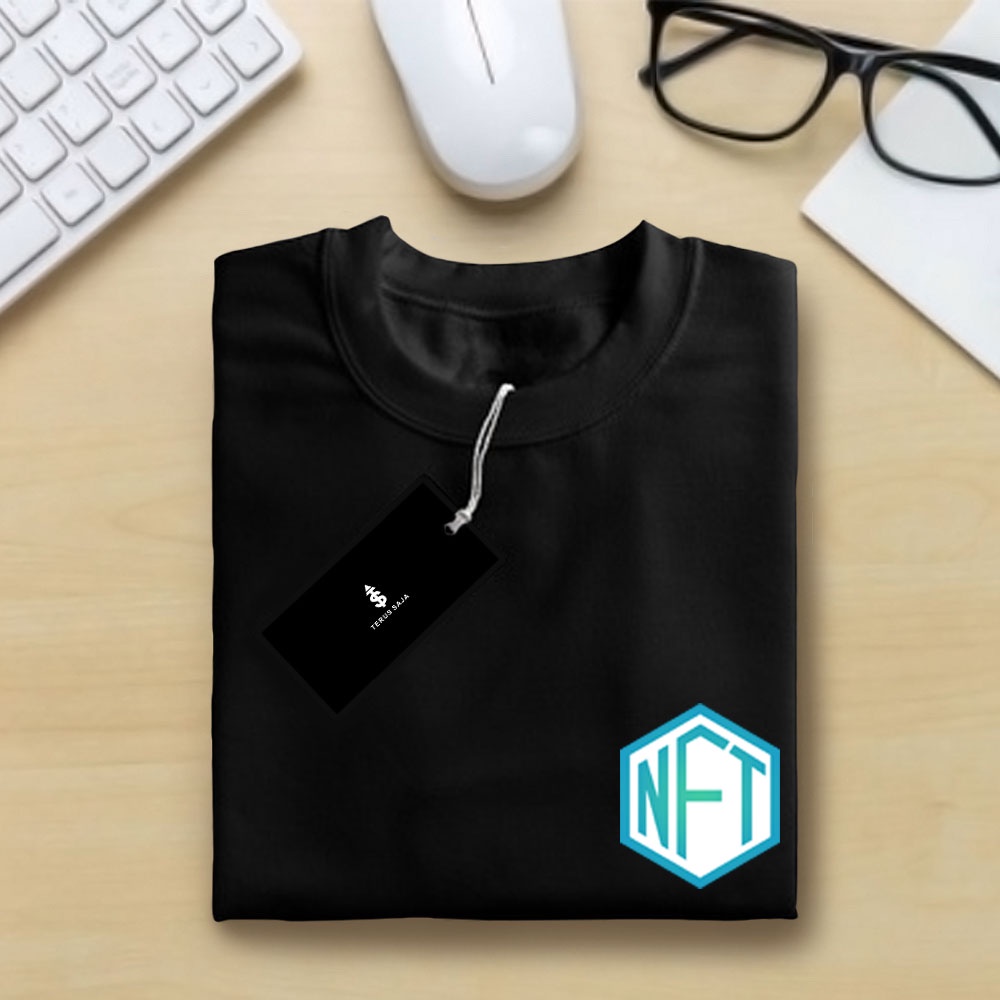 NFT T-Shirt / Non Fungible Token Logo / Kaos NFT art / Kaos Etherium ETH