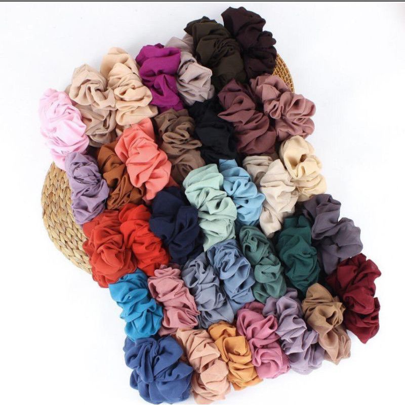 KBB10 Ikat Rambut Karet Scrunchie 12cm