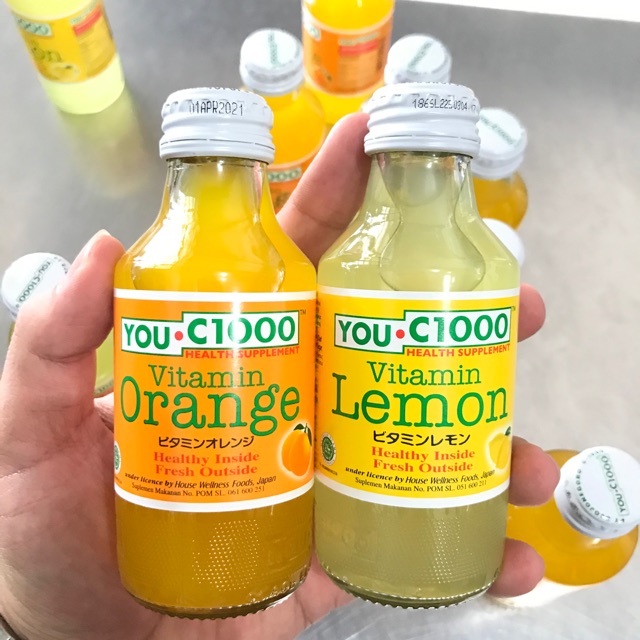 You C 1000 Orange You C 1000 Lemon 140 Ml Botol Kaca Shopee Indonesia