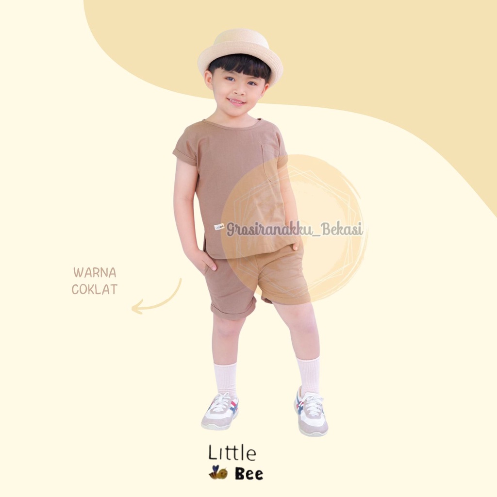 Setelan Anak Unisex Biya LittleBee Mix Warna Size 1-5 Thn