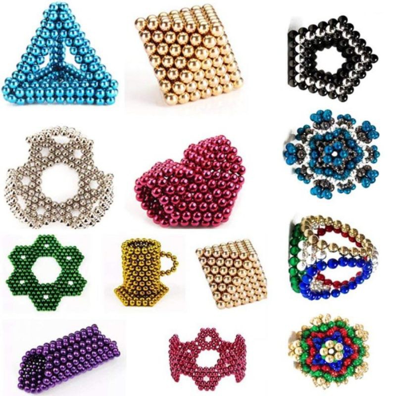 Magnet Neodymium buckyball 5mm 216PCS Bola Magnetic Ball 6 WARNA